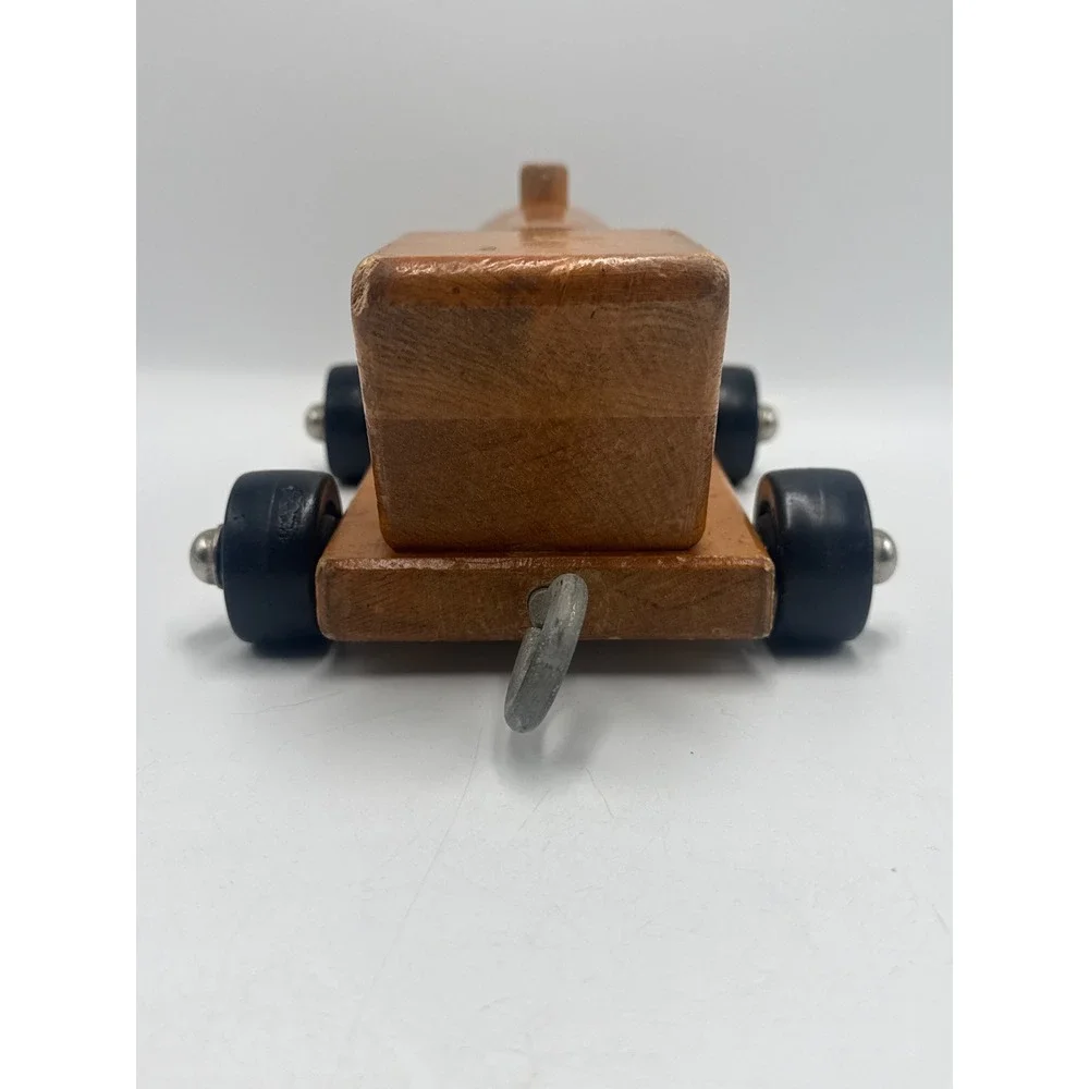 Vintage Handmade Wooden Toy Train Engine‎ Natural Wood Minimalist Collectible